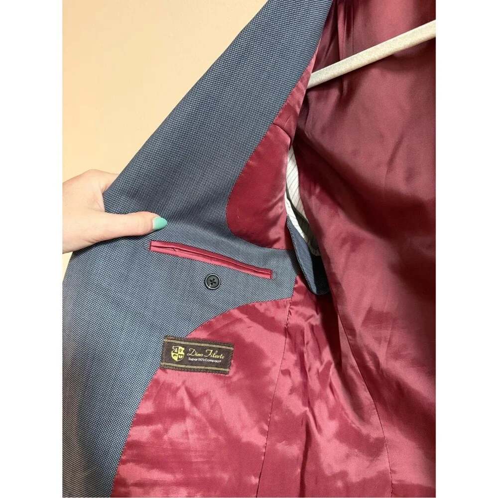 Spier &‎ Mackay Suit Jacket 38 Slim Blue Contemporary Blazer